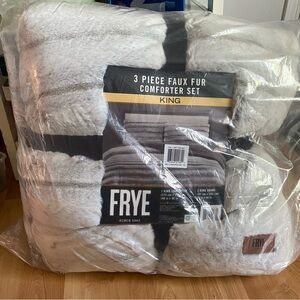 Frye Faux Fur King Comforter Set
